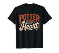 Pottery Wheel Hobby Ceramics Artist Identity Badge Clay T-Shirt