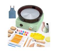 Pottery Wheel Kit - 6in Turntable Two-Way Rotation Clay Wheel, Removable Tray Ceramic Making Kit EU Plug