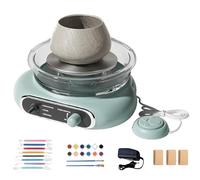 Pottery Wheel Kit for Kids and Adults - Mini Ceramic Shaping Art DIY Work with Pedal Operation