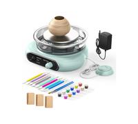 Pottery Wheel Kit - Turntable Electric Clay Wheel with Foot Pedal, Adjustable Speed Ceramic Making Machine EU Plug