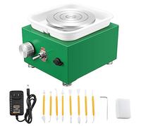 Pottery Wheel, Mini Electric Pottery Wheels with 2 Turntables 6.5cm/10cm, Clay Tools and Removable ABS Basin, Pottery Wheel for Adults Kids Beginners DIY Clay Art