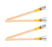 Pottery Wire Texture Brush Wooden Handle 4pcs for Artists, Clay Tool | Precise Texturing, Fine Bristle Detail, Rust Removal, Smooth Surface Treatment for Crafting and Pottery Making