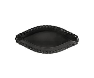 PotteryJo Tulipa oval saucer 20x45 cm Almost black