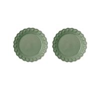PotteryJo Tulipa small plate Ø20 cm 2-pack Verona green