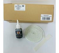 PotteryproUK PPUK Stove Rope 5mm x 3 metres & 50ml Glue Kit for Woodburner Log Burner Door Seal Kit