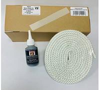 PotteryproUK PPUK Stove Rope 6mm x 3 metres & 50ml Glue Kit for Woodburners Log Burners Pizza Oven. Door Seal Kit