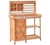 Potting Bench MELDOLA 113 cm 149 cm Fir Wood Light Brown