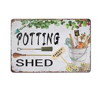 Potting shed Garden Tools tin Sign Garden Decorative Metal Signs Home Garden Farm Vintage Signs 8x12 inch