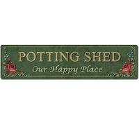 Potting Shed Sign Novelty Potting Shed Decor Potting Shed Street Sign Wall Art Decor For Home Farmhouse Bar Cafe Man Cave 16 X 4 Inch