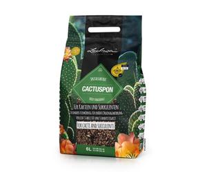 Potting Soil Replacement For All Cacti And Succulents, Fine Grain, Mineral Lechuza Cactuspon, 6 Liter
