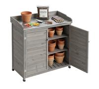 Potting table, garden cabinet, potting bench, gardener's table with base, wood