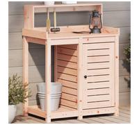 Potting Table Natural Douglas Solid Pinewood 82.5 x 50 x 109.5cm Outdoor Cabinet