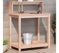 Potting Table Solid Pine Wood 82.5x50x109.5cm Natural Douglas Outdoor Planter XL