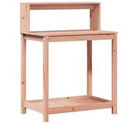 vidaXL Potting Table with Shelves - 108x50x109.5 cm Solid Douglas Wood Workbench for Garden, Patio, Greenhouse Storage and Plant Display