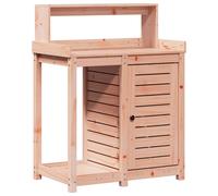 vidaXL Potting Table with Shelves Potting Bench Plant Table Solid Wood Douglas