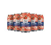Potts’ Katsu Curry Sauce in Can, 330g (5 Pack) - Japanese Curry Sauce Cans for Vegan & Traditional Meals Made with Coconut Cream, Tamari, Yuzu Juice - Easy Open Can, Ready to Use