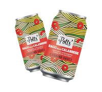 Potts’ Ragu Pasta Sauce in Can, 330g (2 Pack) - Italian Bolognese Tomato Sauce Cans for Vegan & Traditional Meals Made with Roasted Peppers, Fennel, & Chilli - Easy Open Can, Ragu Alla Calabrese