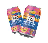 Potts’ Tikka Masala Sauce in Can, 330g (2 Pack) - Curry Sauce Cans for Vegan & Traditional Meals Made with Roasted Cumin, Curry Leaves, & Smoked Chilli - Easy Open Can, Ready to Use Stock