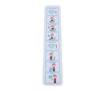 Potty Chart, Training Visual Schedule Step By Step Laminated Bathroom Routine Poster for Boys Girls Blue Toilet Learning Reward