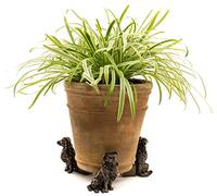 Potty Feet Border Collie Figures Plant Pot Feet - Planter Support - Handmade Decorative Ornaments - 3pcs