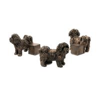 Potty Feet Decorative Shih Tzu Themed Plant Pot Feet - Bronze Color - Set of 3