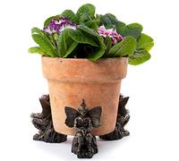 Potty Feet Flower Fairies Elm Tree Fairy Figures Plant Pot Feet - Planter Support - Handmade Decorative Ornaments - 3pcs