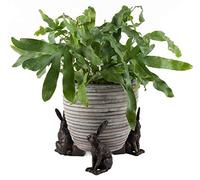 Potty Feet Large Sitting Hare Figures Plant Pot Feet - Planter Support - Handmade Decorative Ornaments - 3pcs