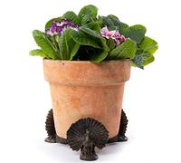 Potty Feet Peacock Figures Plant Pot Feet - Planter Support - Handmade Decorative Ornaments - 3pcs