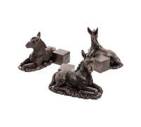 Potty Feet Plant Pot Stand Trio Bronze Donkey Foal