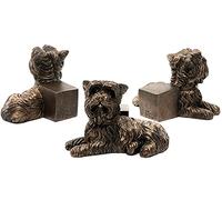 Potty Feet Yorkshire Terrier Themed Plant Pot Feet - Bronze Color - Set of 3