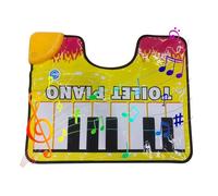 Potty Piano Musical Floor Mat | Creative Toe Tapping Musical Keyboard Toilet Rug Mat | Sounding Rug | Toilet Piano Mat | Toilet Floor Mats | Hilarious Bathroom Entertainment | Gags Practical Joke Toys