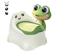 Potty - Potty Training Toilet Seat Travel Potty for Toddlers Toilet Potty with Removable Bowl, Splash Guard & Frog Expression Sticker Portable Toilet Potty for Kids Boys Girls Ages 1-6 Year Old, Green