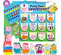 Potty Time Adventures Potty Training Chart for Toddlers by Lil ADVENTS - 14 Toy Prizes - Potty Training Advent Game - Behavior Reward Chart Stickers