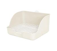 Potty/Toilet Trainer Corner/Easy to Install/Rectangular Pee Pan Tray/Pet Pan for Guinea Pig Chinchilla Galesaurus Ferret Hamster, White