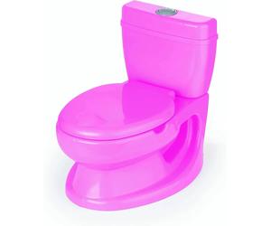 Potty Trainer Toilet with Adjustable Height, DOLU D-Shape w/ Flush Effect Pink