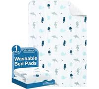 Potty Training Bed Pad 100% Waterproof, Bed Wetting Protection Pad for Single and Toddler Beds, Reusable, Non Slip and Easy to Change, Washable Waterproof Mattress Pad