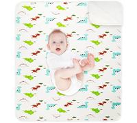 Potty Training Bed Pads, 70×90cm Bed Wetting Sheets with Non-Slip Back, Waterproof Sheets for Bed Wetting for Toddler & Single Bed, Easy to Wash and Dry - Dinosaur Print (1PC)