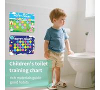 Potty Training Chart,4-Piece Potty Training Reward Chart with Stickers - Incentive Behavior Graph Reusable Aid for Tracking Recording Parents Teachers Home School Classroom