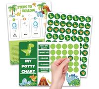 Potty Training Chart for Toddler - Dinosaur Potty Training Sticker Chart for Girls Boys Potty with Sticker, Sticker Chart for Kids Potty Training Reward Chart, Kids Reward Chart