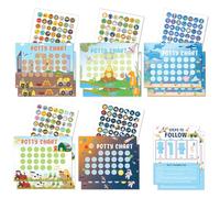 Potty Training Chart for Toddler Potty Training Sticker Chart 5 Fun Styles 17 PCS Potty Chart for Boys with Stickers Stickers for Kids Potty Training Reward