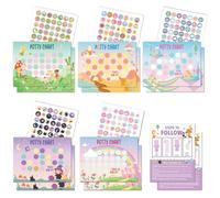 Potty Training Chart for Toddler Potty Training Sticker Chart 5 Fun Styles 17 PCS Potty Chart for Boys with Stickers Stickers for Kids Potty Training Reward