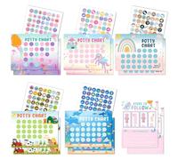 Potty Training Chart for Toddler Potty Training Sticker Chart 5 Fun Styles 17 PCS Potty Chart for Girls with Stickers Stickers for Kids Potty Training Reward