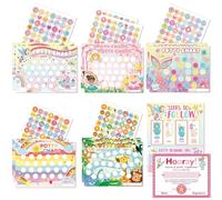 Potty Training Chart for Toddlers Girls with Fun Reward Stickers - 18 PCS Potty Training Sticker Chart - 5 Fun Styles Potty Chart for Kids - Potty Chart Develop Toileting Habit for Toddlers Girls