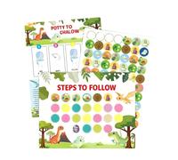 Potty Training Chart, Toilet Habit Tracker, Reward Sticker Chart System, Engaging Visual Steps for Learning, Marking Pr