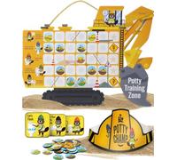 Potty Training Chart with 35 Stickers, 3 Reminder Stickers and Crown for Toddlers Boys and Girls - Potty Training Rewards for Kids - Tractor