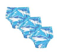 Potty Training Pants Cartoon Great White Shark Sky Blue Short