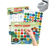 Potty Training Reward Chart,Portable Interactive Teaching Tool - Potty Sticker Chart | For Boys Girls Home Travel Room