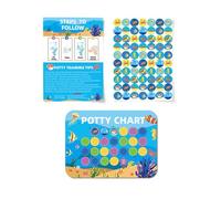 Potty Training Reward Chart Set, Toilet Training Reward Chart with 3 Sheets of Potty Training Stickers, 8 Colourful Charts & 1 Instruction, Kids Toilet Motivation Board for Toddlers Boys Girls