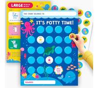 Potty Training Reward Chart x10 pcs - Under The Sea Training Chart for Kids - Toilet Habit Training Chart - Behavior Chart for Boys Girls - Comes with Incentive Sticker Chart