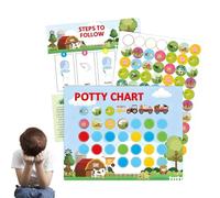 Potty Training Rewards Chart - Behavioral Motivation Aid - Potty Training Rewards - For Boys & Girls, Travel, Bed, Home, Indoor